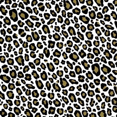 Counter rolls gift wrapping paper with gold leopard spots on white strong ribbed paper.
 