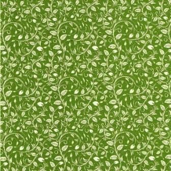 Gift paper counter roll, white leaves on green with pressed stripes, rolls of 50 meters, choose at least 4 articles in an assortment box.
 