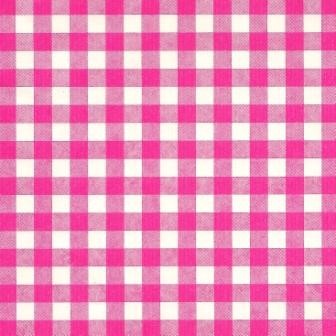 Counter rolls gift paper, pink and white checkered on strong ribbed white paper.
 