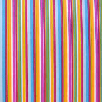 Counter roll gift wrap paper with multi colored lines neon on on strong ribbed white paper.
 