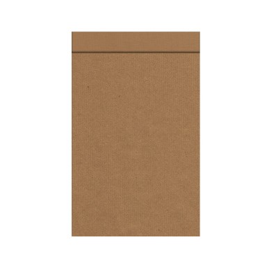 Gift bags of ribbed brown kraft paper with a 2 cm flap.
 