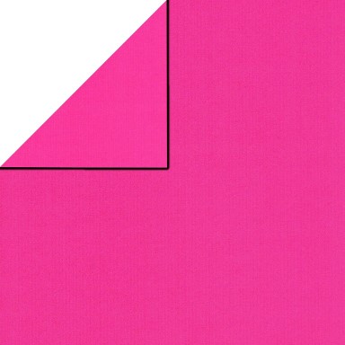 Gift paper on the front in solid pink, behind solid pink on strong narrow ribbed matte paper.
 