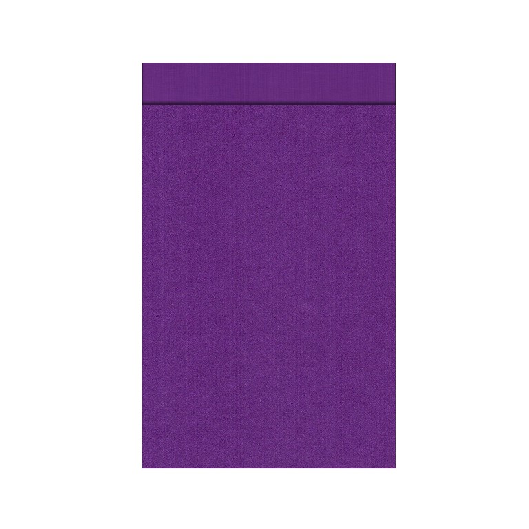 Gift bags with 2 cm flap, outside and inside solid violet on strong narrow ribbed matte paper.
 