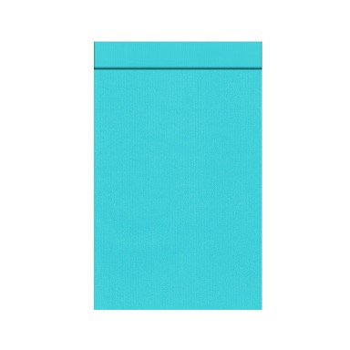 Gift bags with 2 cm flap, outside and inside solid aqua on strong narrow ribbed matte paper.
 