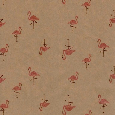 Wrapping paper with flamingos on strong natural eco paper.
 