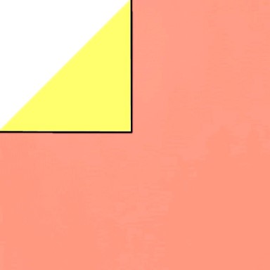 Gift wrapping paper one side apricot color and one side yellow on strong, very smooth matte paper.
 
