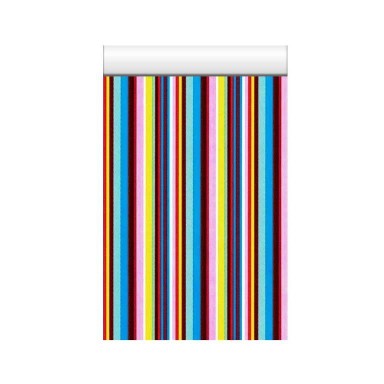 Gift bags multi colored lines blue on strong glossy paper.
 