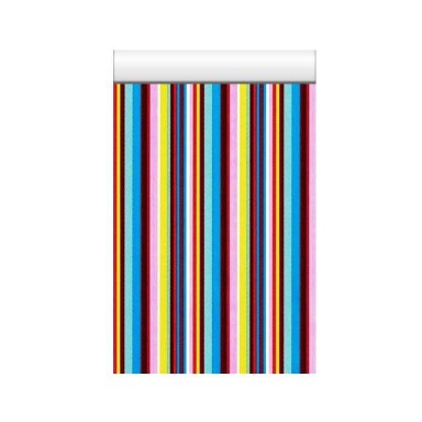 Gift bags multi colored lines blue on strong glossy paper.
 