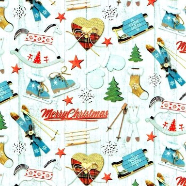Christmis wrapping paper on glossy white paper. 
 