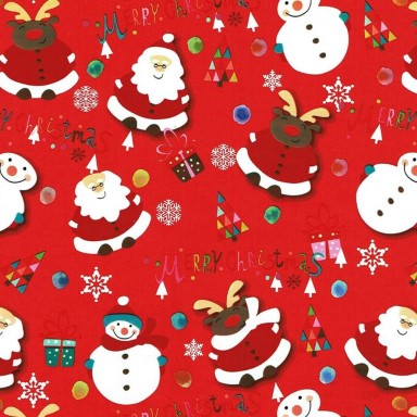 Christmis wrapping paper on glossy white paper. 
 