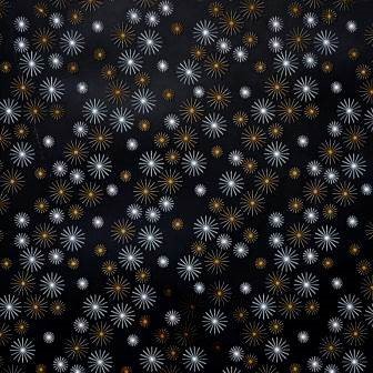 Shining metallic gold and silver stars on a matte black background, metallic paper.
 