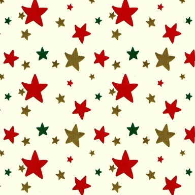 Gift wrapping with christmas stars on ivory ribbed paper.
 