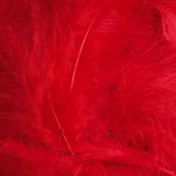 Feathers 40 grams per pack, color red
 
