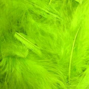 Feathers 40 grams per pack, color lime green
 