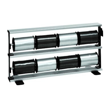 Table ribbon dispenser for up to 8 rolls.
 