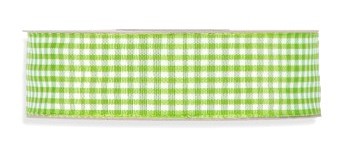 Checkered ribbon green-white
 