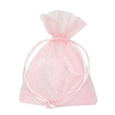 Organza gift bag light pink.
 