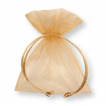 Organza gift bag gold.
 