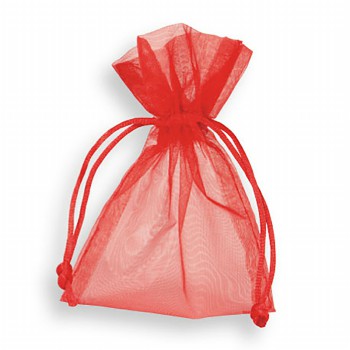 Organza gift bag red.
 