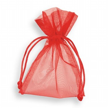 Organza gift bag red.
 