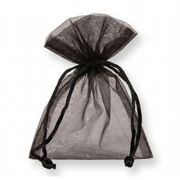 Organza gift bag black.
 