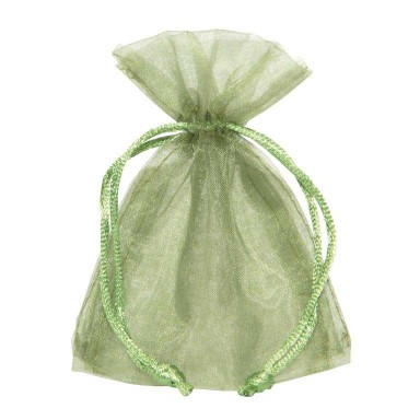 Organza gift bag sage green.
 