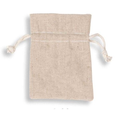 Luxurious and sturdy cotton gift bags in natural color.
 