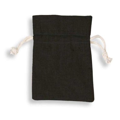 Luxurious and sturdy cotton gift bags in black.
 