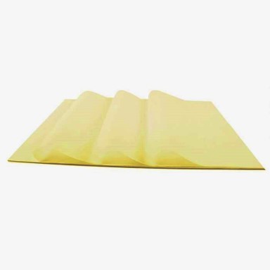 Cream tissue paper, quality mg 17 grams colourfast.
 