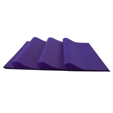 Violet tissue paper, quality mg 17 grams colourfast.
 