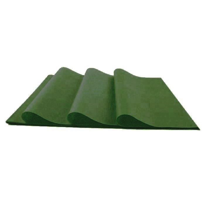 Olive green tissue paper, quality mg 17 grams colourfast.
 